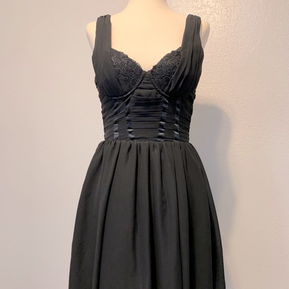 h&m black corset dress NWT MUGLER H&M Black Corset style mini Dress Black Size L